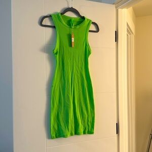 Neon green skims dress with tags